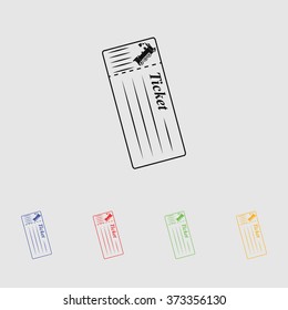 Train ticket Vector icon