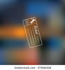 Train ticket Vector icon