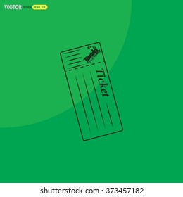 Train ticket Vector icon