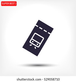 Train Ticket Vector Icon