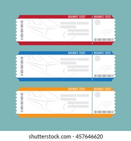 Train Ticket Vector Illustration