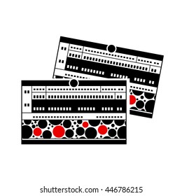 Train tickets icon in simple style isolated on white background