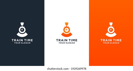 Train Time Logo Design Vector