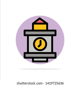 Train, Time, Station Abstract Circle Background Flat color Icon