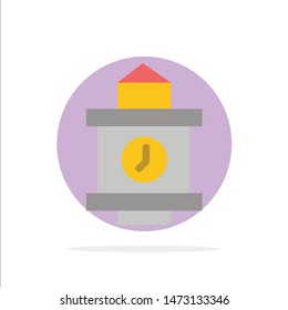 Train, Time, Station Abstract Circle Background Flat color Icon
