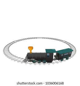 Train toy for children vector illustration