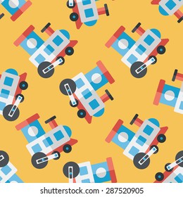 Train toy flat icon,EPS 10 seamless pattern background