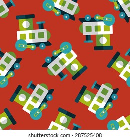 Train toy flat icon,EPS 10 seamless pattern background