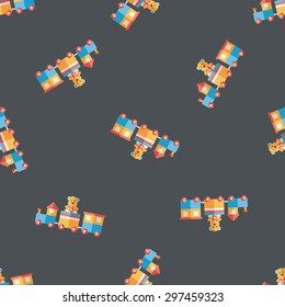 Train toy flat icon,EPS 10 seamless pattern background