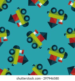 Train toy flat icon,EPS 10 seamless pattern background