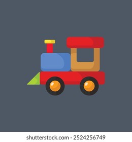 train toy in flat vector design.