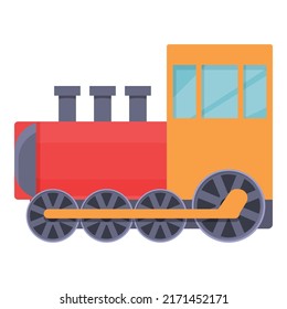 Train toy icon cartoon vector. Kid store. Toy shop