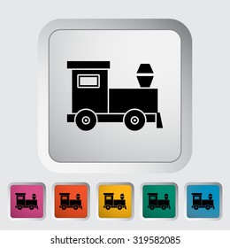 Train toy icon. Flat vector related icon for web and mobile applications. It can be used as - logo, pictogram, icon, infographic element. Vector Illustration.