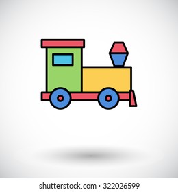 Train toy icon. Flat vector related icon for web and mobile applications. It can be used as - logo, pictogram, icon, infographic element. Vector Illustration. 