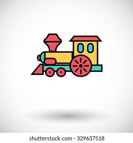 Train toy icon. Flat vector related icon for web and mobile applications. It can be used as - logo, pictogram, icon, infographic element. Vector Illustration. 
