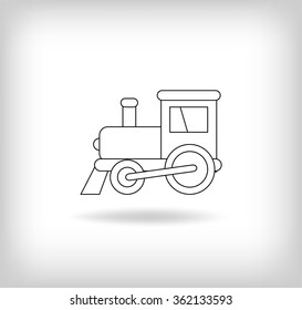 Train Toy Icon. Vector Illustration