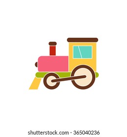 Train Toy Icon. Vector Illustration