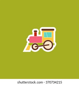 Train Toy Icon. Vector Illustration