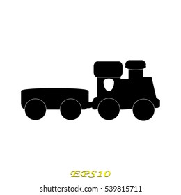 train toy, icon, vector illustration EPS 10