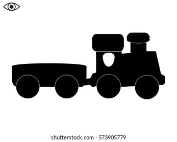 train, toy, icon, vector illustration eps10
