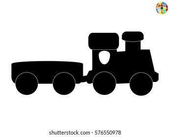 train, toy, icon, vector illustration eps10