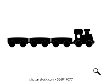 train, toy, icon, vector illustration eps10