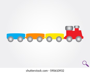 train, toy icon, vector illustration eps10