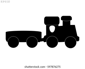 train, toy, icon, vector illustration eps10