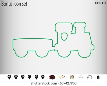 train, toy, icon, vector illustration eps10