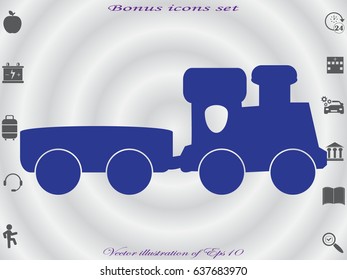 train, toy, icon, vector illustration eps10