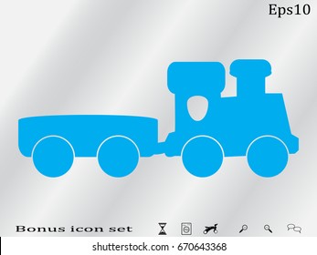 train, toy, icon, vector illustration eps10