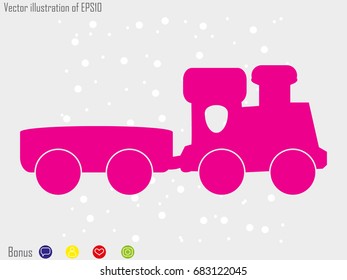 train, toy, icon, vector illustration eps10