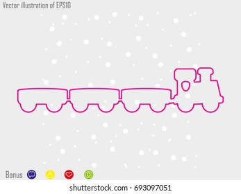 train, toy, icon, vector illustration eps10