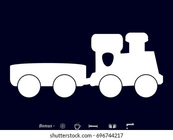 train, toy, icon, vector illustration eps10