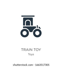 Train toy icon vector. Trendy flat train toy icon from toys collection isolated on white background. Vector illustration can be used for web and mobile graphic design, logo, eps10