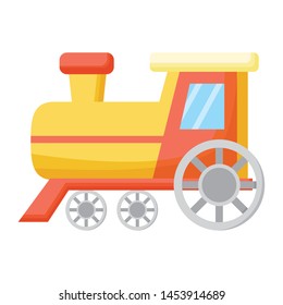train toy on white background vector illustration
