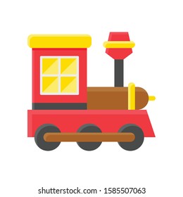 Train toy vector, Christmas day related flat icon