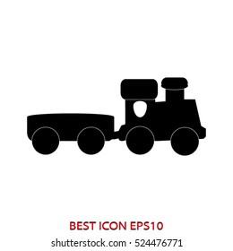 train toy, vector icon, eps10