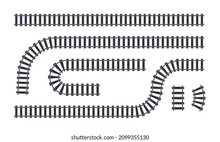 Rails hand drawn outline doodle icon. Railway track, railroad and