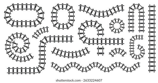 Comboio ferroviário. Ícone do conjunto de mapas de metrô da linha ferroviária