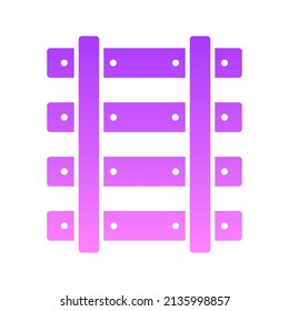 Diseño de iconos de gradiente de glifo de seguimiento de trenes
