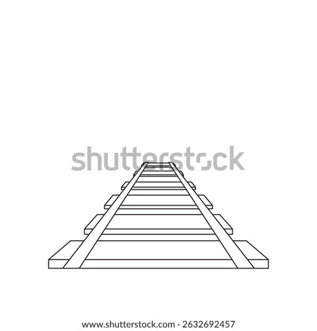 train tracks railway vector symbol sign icon illustration vector