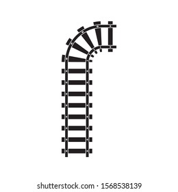 Train tracks vector icon design template illustration