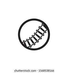 Train tracks vector icon design template illustration