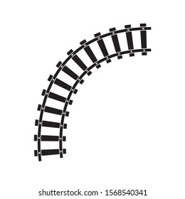 Train tracks vector icon design template illustration