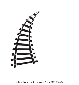 Train tracks vector icon design template