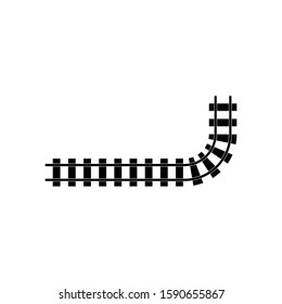 Train tracks vector icon design template illustration