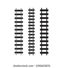 Train tracks vector icon design template illustration