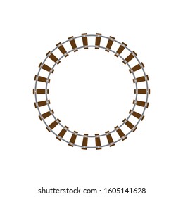 Train tracks vector icon design template illustration
