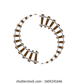 Train tracks vector icon design template illustration